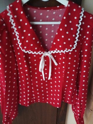 Blusa Shein lunares cuello Peter Pan
