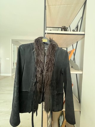 Cazadora Ante Negro Mango T. L