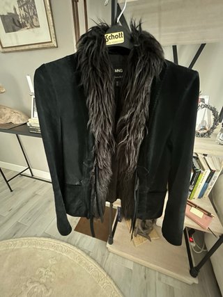 Cazadora Ante Negro Mango T. L