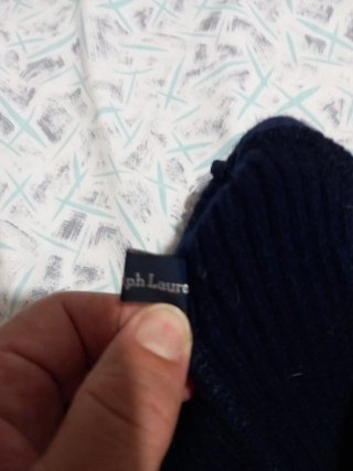 Cappello lana costine blu Polo Ralph Lauren