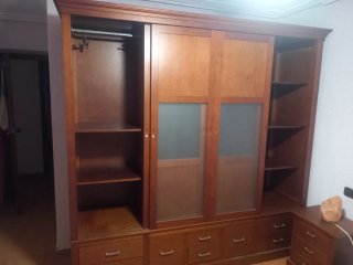 Armario ropero madera y cristal