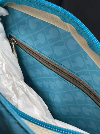 Borsa Gherardini tessuto turchese