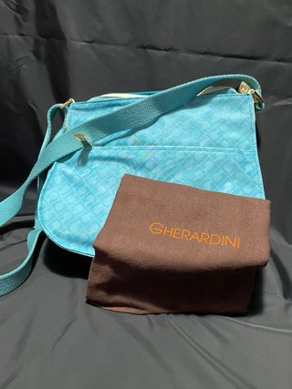 Borsa Gherardini tessuto turchese