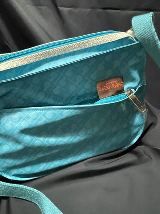 Borsa Gherardini tessuto turchese