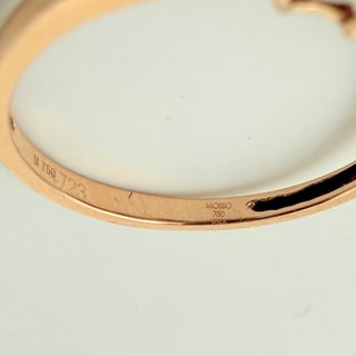 Anillo Diamantes Oro Rosa 18K; Talla 16; 2,41g.
