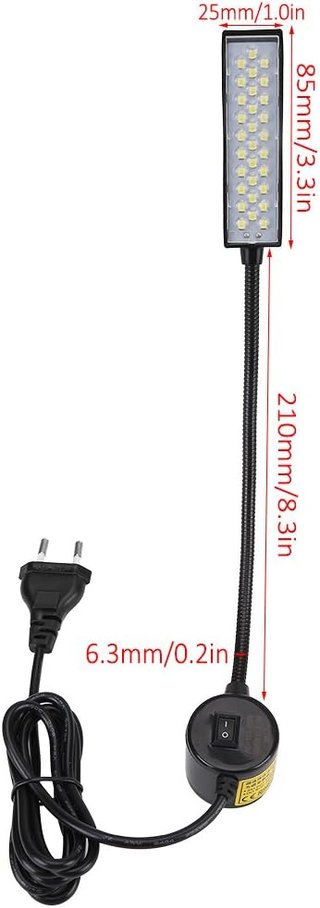 Lampada LED per Macchina da Cucire con Collo Cigno Magnetico