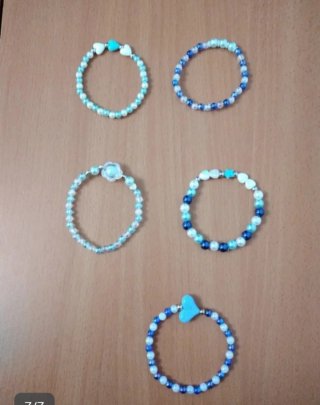 Lote de 5 pulseras elásticas