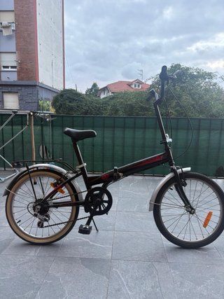 Bicicleta plegable 20 negra