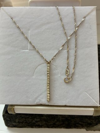 Colgante Tira Oro 18k con Diamantes 0.75 Ct