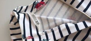 Abito H&M righe e rose 6-8 anni
