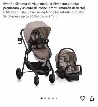 Evenflo Pivot Modular 3 en 1 + Silla Coche