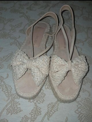 Sandalias Sfera Beige Lazos Talla 38