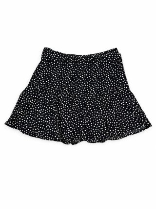 Falda corta con lunares blancos