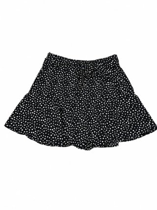 Falda corta con lunares blancos