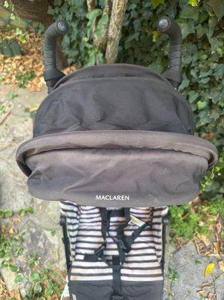 Carro Maclaren Rayas Beige y Negro