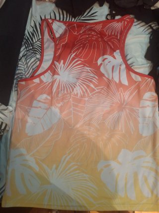 Camiseta tirantes tropical degradado