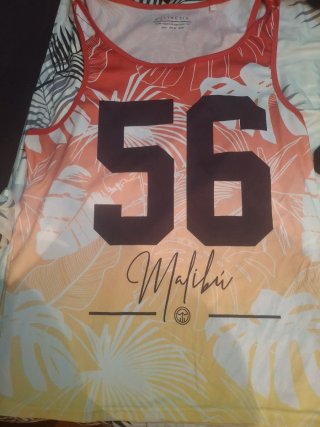 Camiseta tirantes tropical degradado