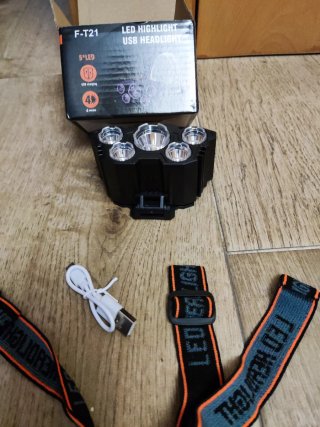 Foco frontal LED 5 luces USB nuevo a estrenar