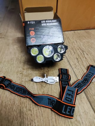 Foco frontal LED 5 luces USB nuevo a estrenar