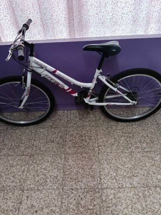 Bicicleta Aluminio 24 Blanca y Lila
