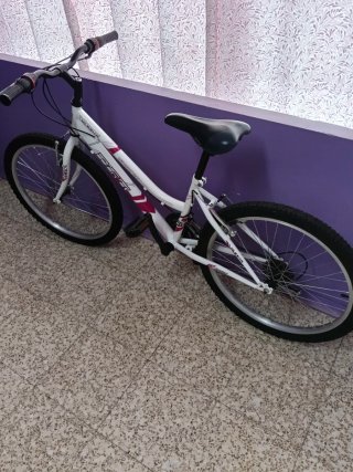 Bicicleta Aluminio 24 Blanca y Lila