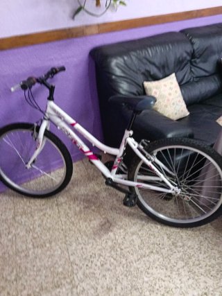 Bicicleta Aluminio 24 Blanca y Lila