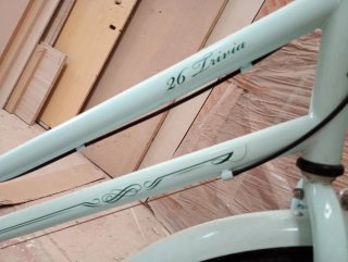 Bicicleta Vintage Celeste con Cesta