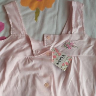 Camisón rosa algodón nuevo tirantes