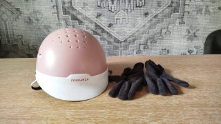 Casco y guantes equitación Fouganza