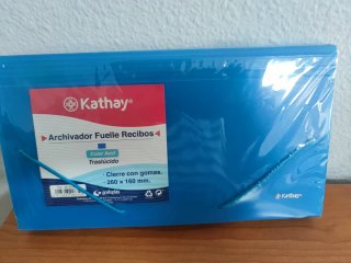 Archivador Fuelle Kathay Azul