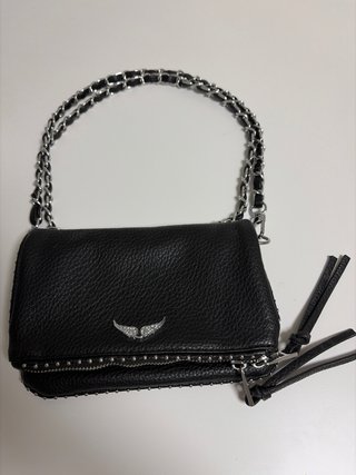 Bolso estilo Zadig & Voltaire negro con tachuelas