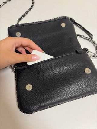 Bolso estilo Zadig & Voltaire negro con tachuelas