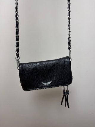 Bolso estilo Zadig & Voltaire negro con tachuelas