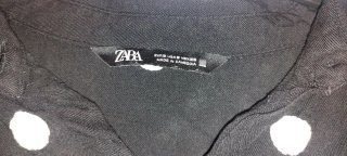 Camisa Zara lunares negros y blancos
