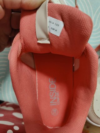 Zapatillas deportivas Inside mujer beige y rosa