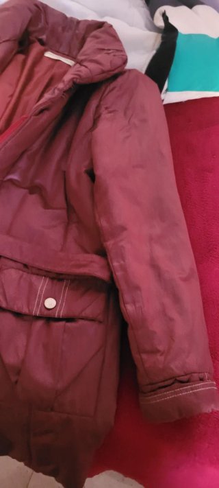 Parka mujer morado/rojo