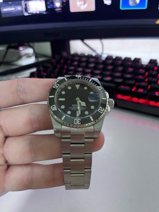 Reloj Negro Plata