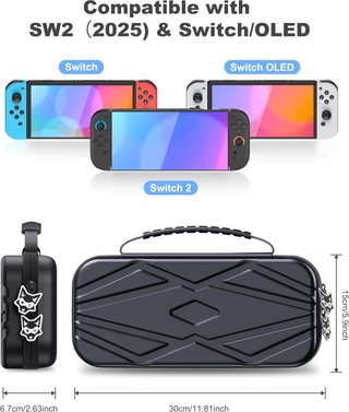 Funda Rígida Negra para Switch 2 / OLED