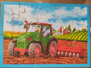 Puzzle 4 en 1 Vehículos de construcción Trefl