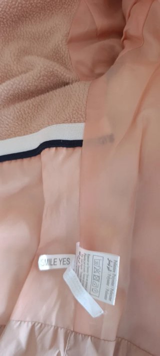 Piumino rosa cipria Smile Yes 4 anni
