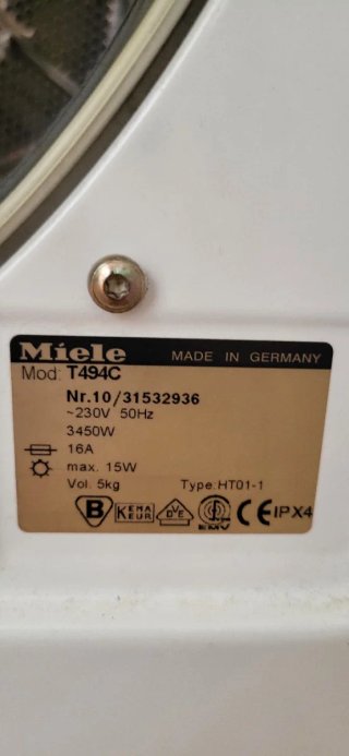 Tapa condensador secadora Miele