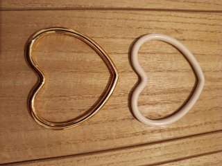 Pulseras Bimba y Lola Corazón Doradas y Blancas