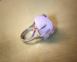 Anillo Plata 925 Piedra Luna Grande facetada