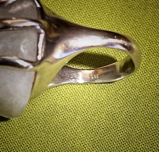 Anillo Plata 925 Piedra Luna Grande facetada