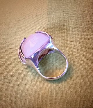 Anillo Plata 925 Piedra Luna Grande facetada