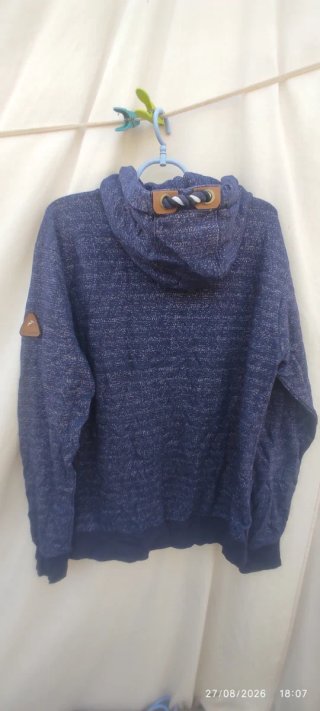 Sudadera azul con capucha Lizzard XL