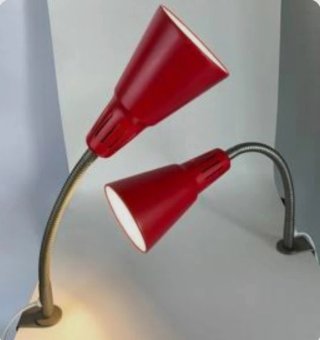 2 Lámparas Flexo Kvart Ikea Roja