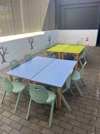 Mesa infantil verde niño 6 5/7 años colegio
