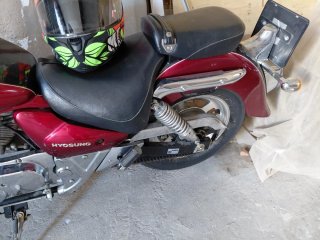 Moto Cruiser 2.50cc Roja y Plata