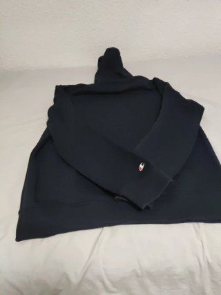 Sudadera Champion azul marino Logo Blanco